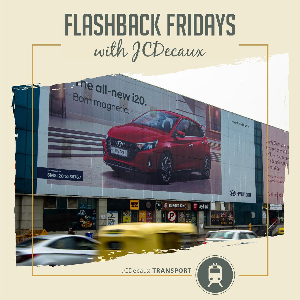 Revisit the era of automotive innovation with the iconic Hyundai i20 at JCDecaux’s Dhaula Kuan facade! 🚘🌟 

#FlashbackFriday #JCDecauxIndia #JCDecauxDelhi #OutdoorAdvertising #StreetAdvertising #JCDecauxCreativity #JCDecauxBranding #advertisingagency #DelhiStreets #creativead