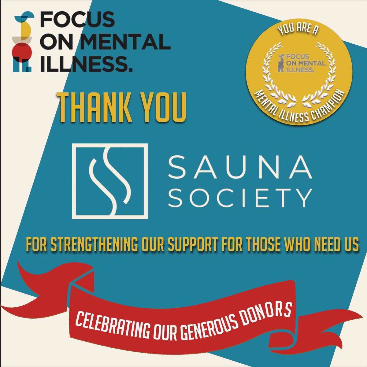 🌟Our first raffle launches alongside our golf tournament on May 22, thanks to our sponsors #UBS,  #SGB-Amanah &amp; #BespokeTreasury. Today, we're celebrating #SaunaSociety, who've generously donated a 50 min session for 8 at their seaside sauna. You are a #mentalillness champion 🙌