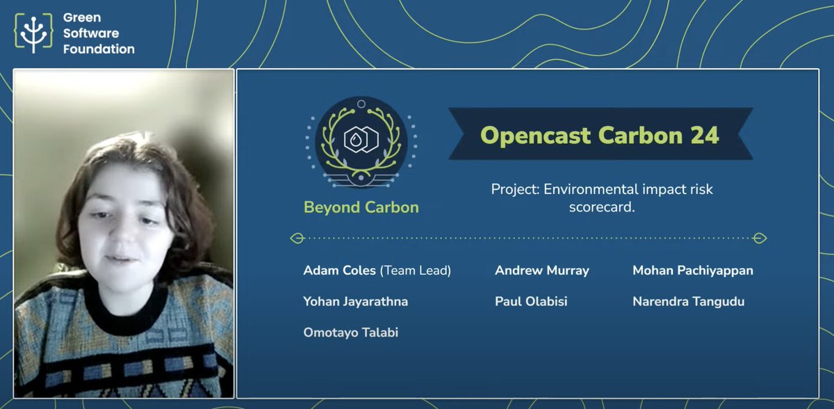 Delighted to hear from the Green Software Foundation that @TeamOpencast has been named as a winner of its Carbon Hack 24 🏆Our entry on creating an environmental score card for software emissions won in #GreenSoftwareFoundation's Beyond Carbon category.

bit.ly/3W695uT