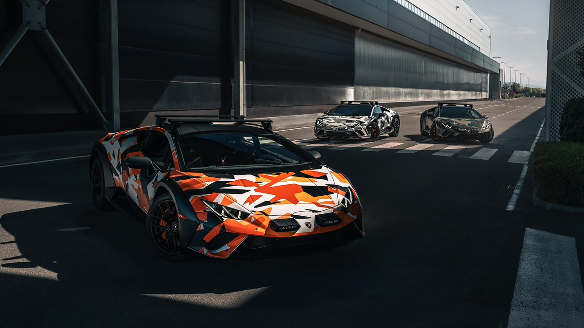 Keen not to let the Huracan go out quietly, Lamborghini has done another special-edition. This is the All Terrain Ad Personam, with 12 set for production and each wearing one of four matte camouflage liveries. Full story: carthrottle.com/news/lamborghi…