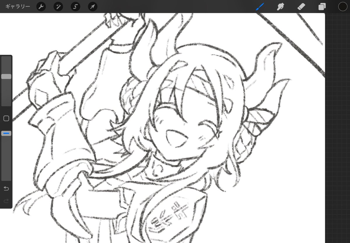 hitretuninja's tweet photo. @kureno37 
見て見て���
今描いてる落書きとその真下のレイヤーの下書き！アルバスくんも描いているけど下書きが雑すぎて時間かかりそう！ https://t.co/bFHr7ROgAa