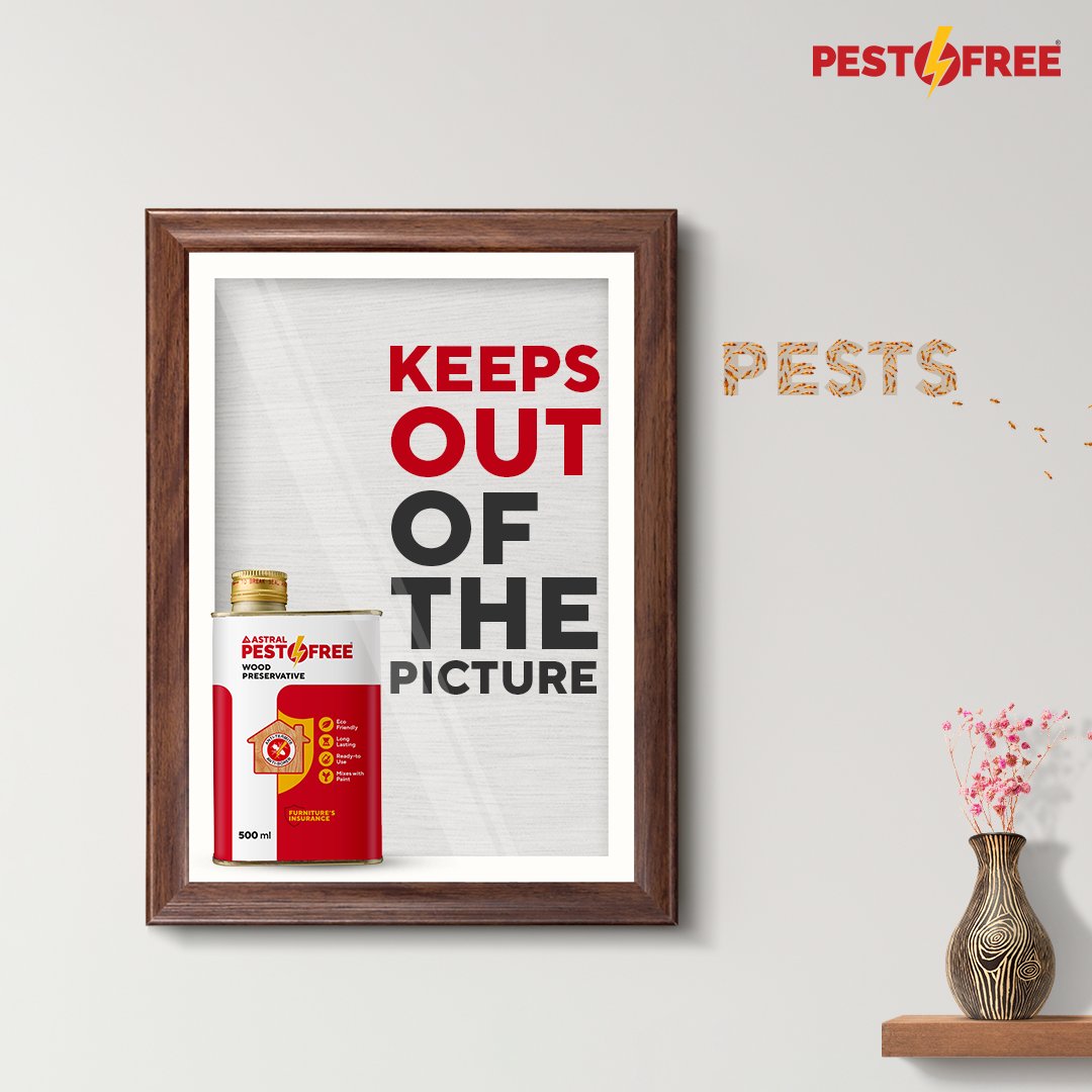 Pestofree in, Termites out! 📷 #Astral #AstralAdhesives #Adhesives #Pestofree #AntiTermites #Woodcare #WoodPreservative