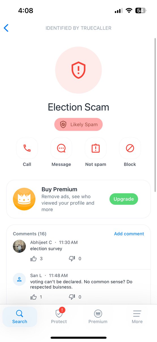 Receiving multiple automated survey calls that ask if the lok sabha elections for your region (specified) were to be conducted today, which candidate would you vote for? press 1 for x candidate from congress, 2 for y candidate from BJP (this is in Bangalore)

@internetfreedom