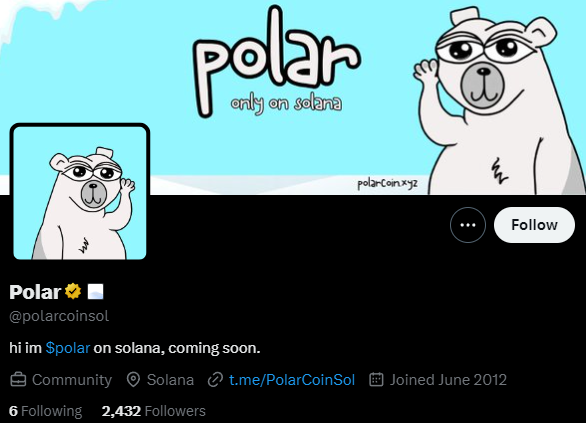 🔴 NEW SCAM 🔴 to watch out for. These same clowns 🤡 have previously brought you SolEats $EATS (rugged) and this more recent sign language scam called @sign__languages. Now they are at it again with another scam called $POLAR - @polarcoinsol, yet another project sure to wreck…