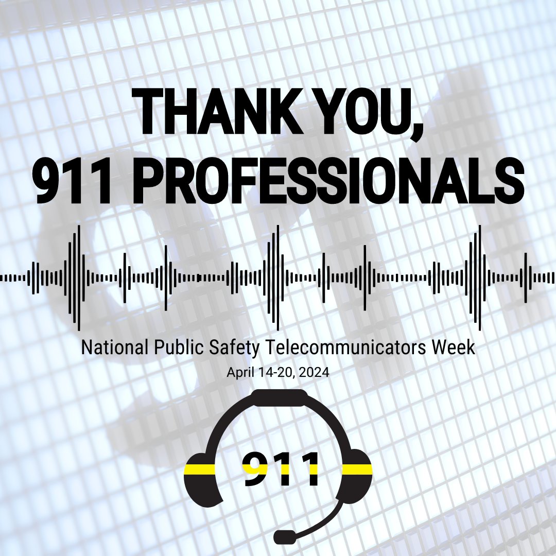 Don't forget to thank a public safety professional on this National Public Safety Telecommunicators Week. 💛🎧