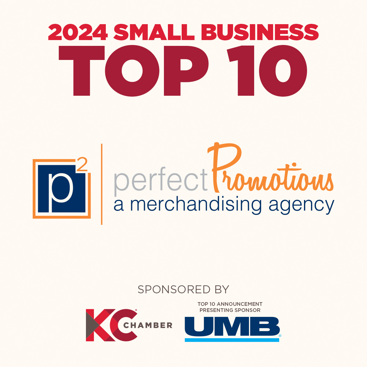 It’s the top of the hour – who will be announced as the next Top 10 Small Business? That honor goes to @perfectpromo1. Congratulations! #CelebrateSmallBiz