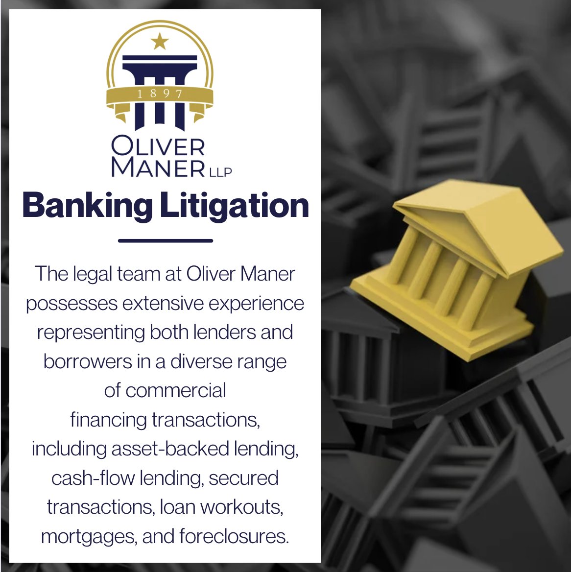 Don't navigate complex legal financial matters alone. At Oliver Maner, our experienced lawyers can help resolve financial disagreements. Contact us today by calling 912-236-3311 or visit our website to learn more. 

#Banking #FinancialDisputes #OliverManer #LegalTeam #Savannah