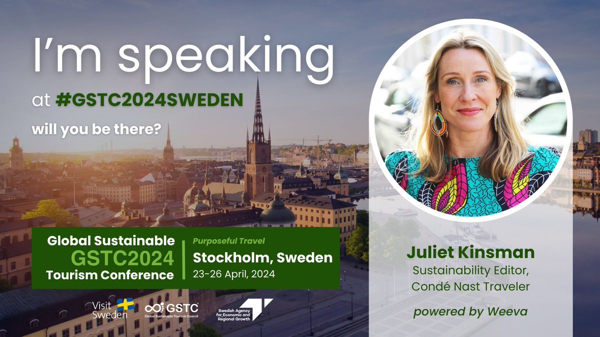 This #EarthDay, I'll be in Stockholm on a Global Sustainable Tourism Council (GSTC) Training Course and speaking at #GSTC2024Sweden on 25 April at Museum of Ethnography in a talk: Talking About Sustainability without Talking About Sustainability powered by @WeAreWeeva