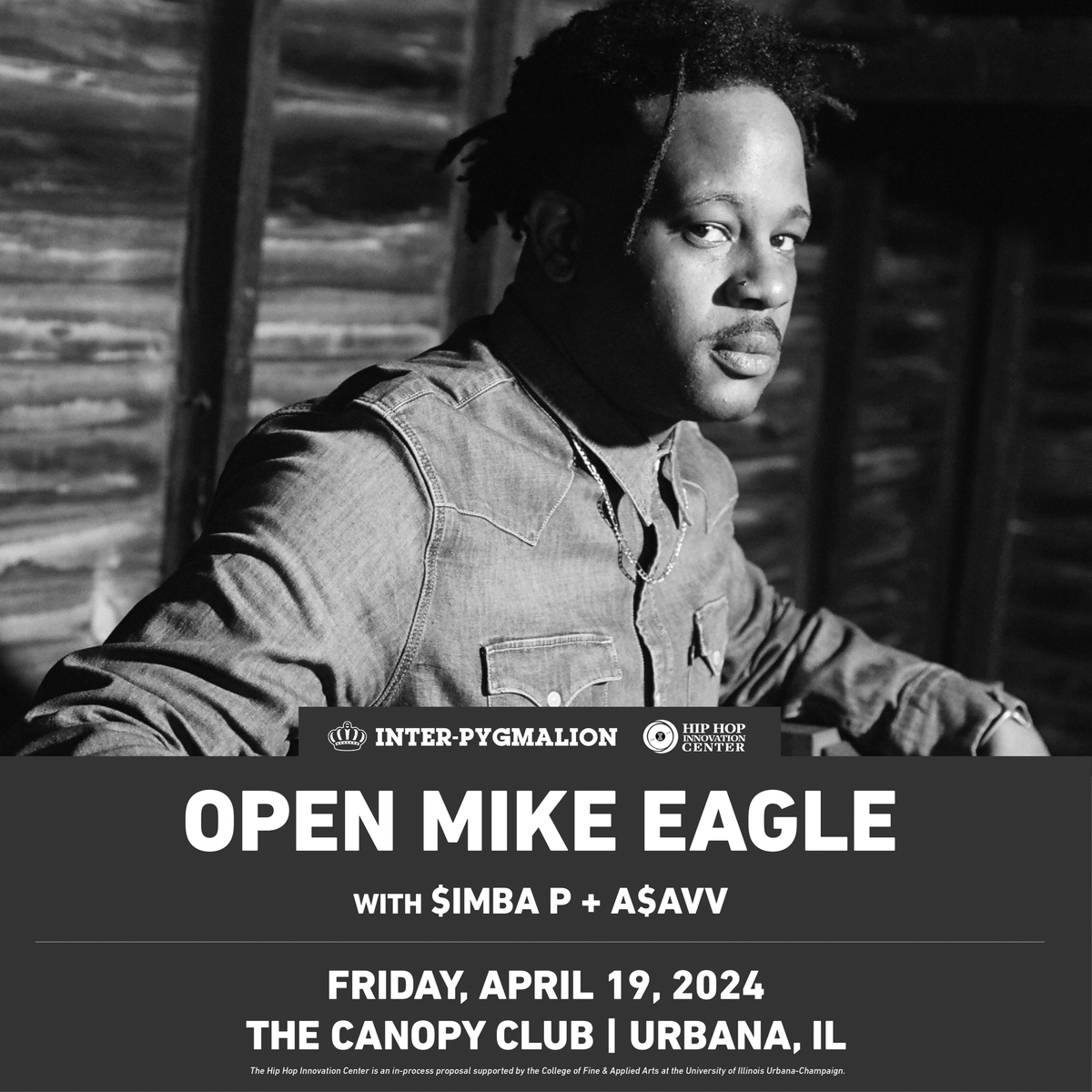 TONIGHT at @Canopy_Club📍 @Mike_Eagle with $imba P + A$AVV 9:00 PM doors / 10:00 PM show On sale now and at the door ⬇️ 🎟️tr.ee/LHdMcLFNgh