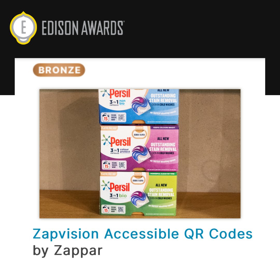 We’re excited to share that Accessible QR Codes have won Bronze at the Edison Awards🏆 The Edison Awards showcase top innovation leaders and new products from around the globe and we are thrilled to been honoured as part of that list. #EA2024 #Innovation #Accessibility