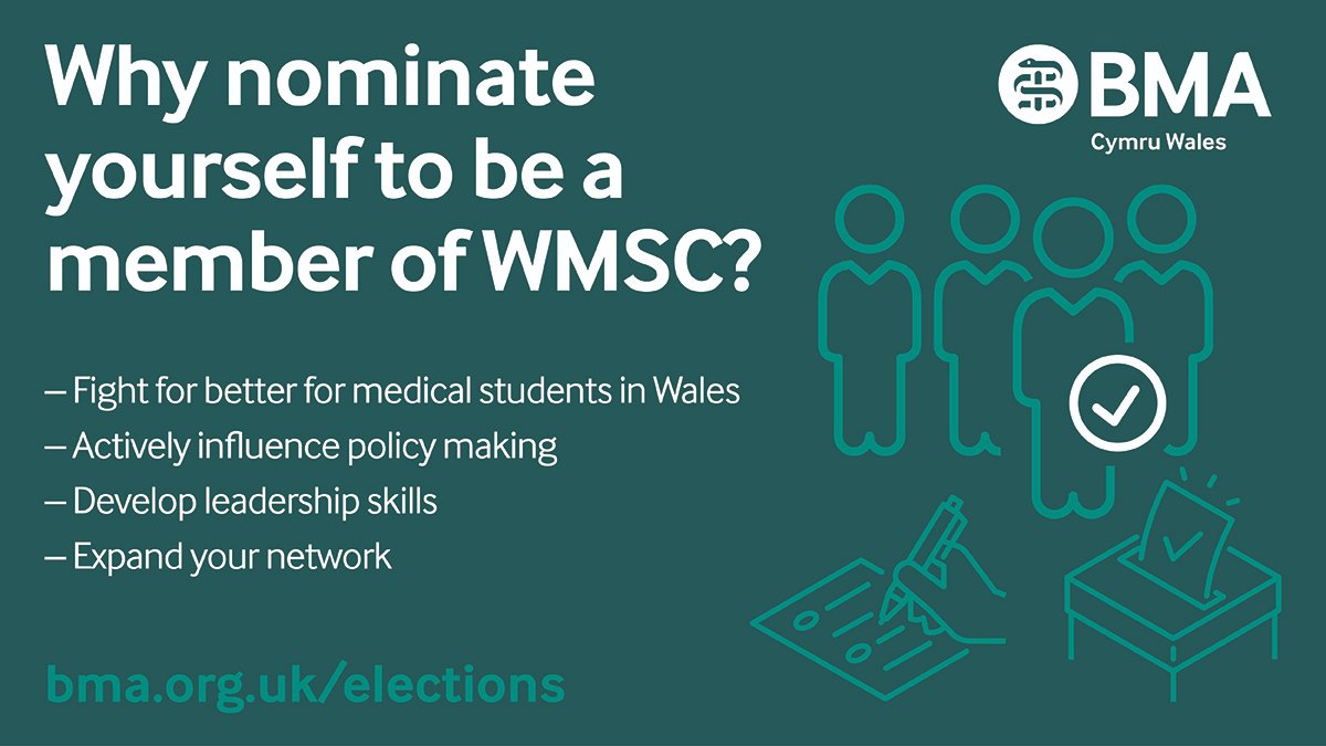 ❓ Want to improve your experiences as a medical student in 🏴󠁧󠁢󠁷󠁬󠁳󠁿 📅Nominations for the 24/25 Welsh Medical Students Committee open this Monday 22nd April 📩Look out for an email with all the details Here's why you should join us⬇️