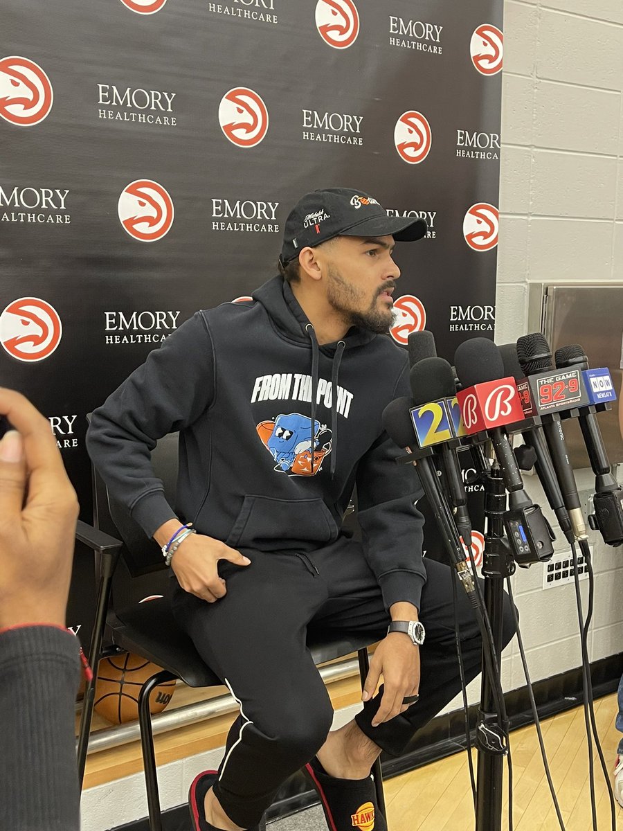 I asked Trae Young with all the noise this off season surrounding this team if he wants to be here next season. “I want to be here… but I also want to win.” #hawks #TrueToAtlanta