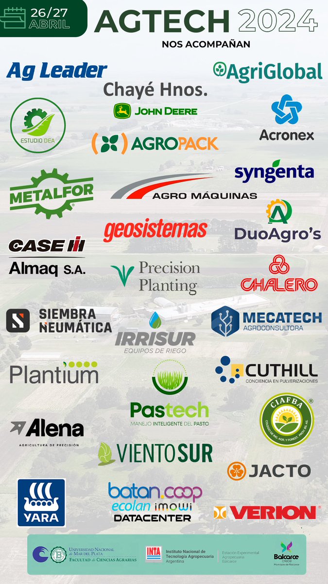 🚜🌱Las empresas que nos acompañan en la Segunda Jornada AgTech