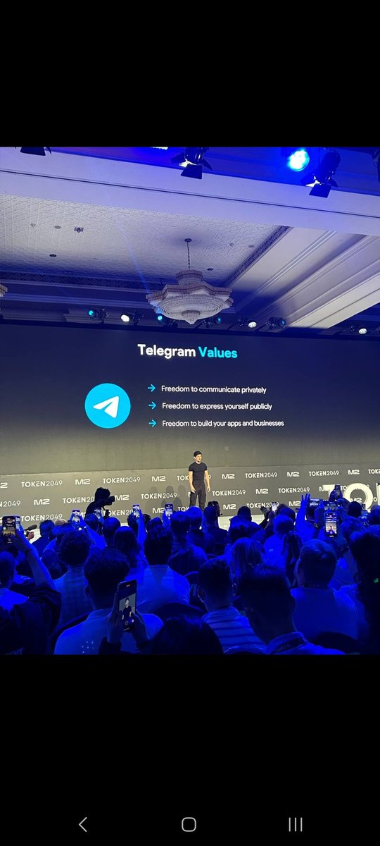 News just in - Telegram founder Pavel Durov's keynote speech at Token2049 Dubai revealed that Telegram users can now start sending money via the stablecoin USDT through The Open Network (TON), that's integrated with the encrypted service!!!#token2049dubai