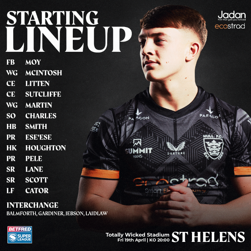 hullfcofficial's tweet photo. Tonight's team news is 𝐥𝐨𝐜𝐤𝐞𝐝 𝐢𝐧 for the Black &amp; Whites 🔒📋

(🤝: @JadanPress)

⚫️⚪️ #COYH | @ecostrad