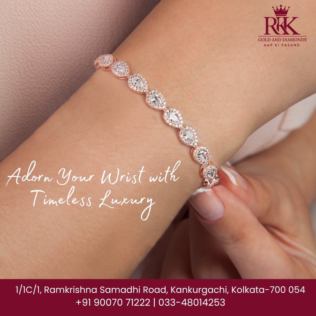 'Indulge in timeless elegance with our exquisite diamond bracelet from RKK Gold and Diamonds. Elevate your style and sparkle with sophistication. ✨ #RKKGoldandDiamonds #LuxuryJewelry #DiamondBracelet #ElegancePersonified'