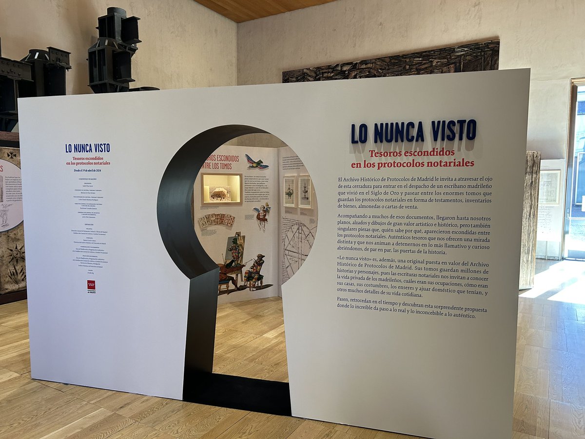 Hoy se ha inaugurado la exposición “Lo nunca visto” de protocolos notariales, en el Archivo de la Comunidad de Madrid. Merece la pena visitarla @PatrimonioCM @AhpCadiz @brandilius @almudenasm_