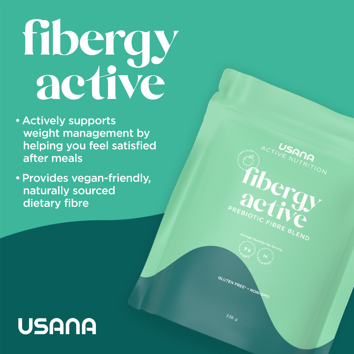 With a hefty 9 grams of fiber, Fibergy Active maintains normal gut function, aids regularity, and feeds your gut microbiome—all while supporting your cardiovascular and metabolic function. Mix it into water or your favorite beverage.