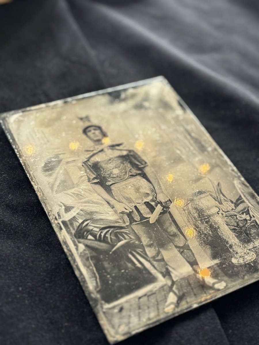 We are in the darkroom with <a href="/jo_gane/">Jo Gane</a> @GraceANagle today for a special #MaterialWitness session on Early #Photographic techniques. Stay tuned throughout the day for lots of interesting activity ✨