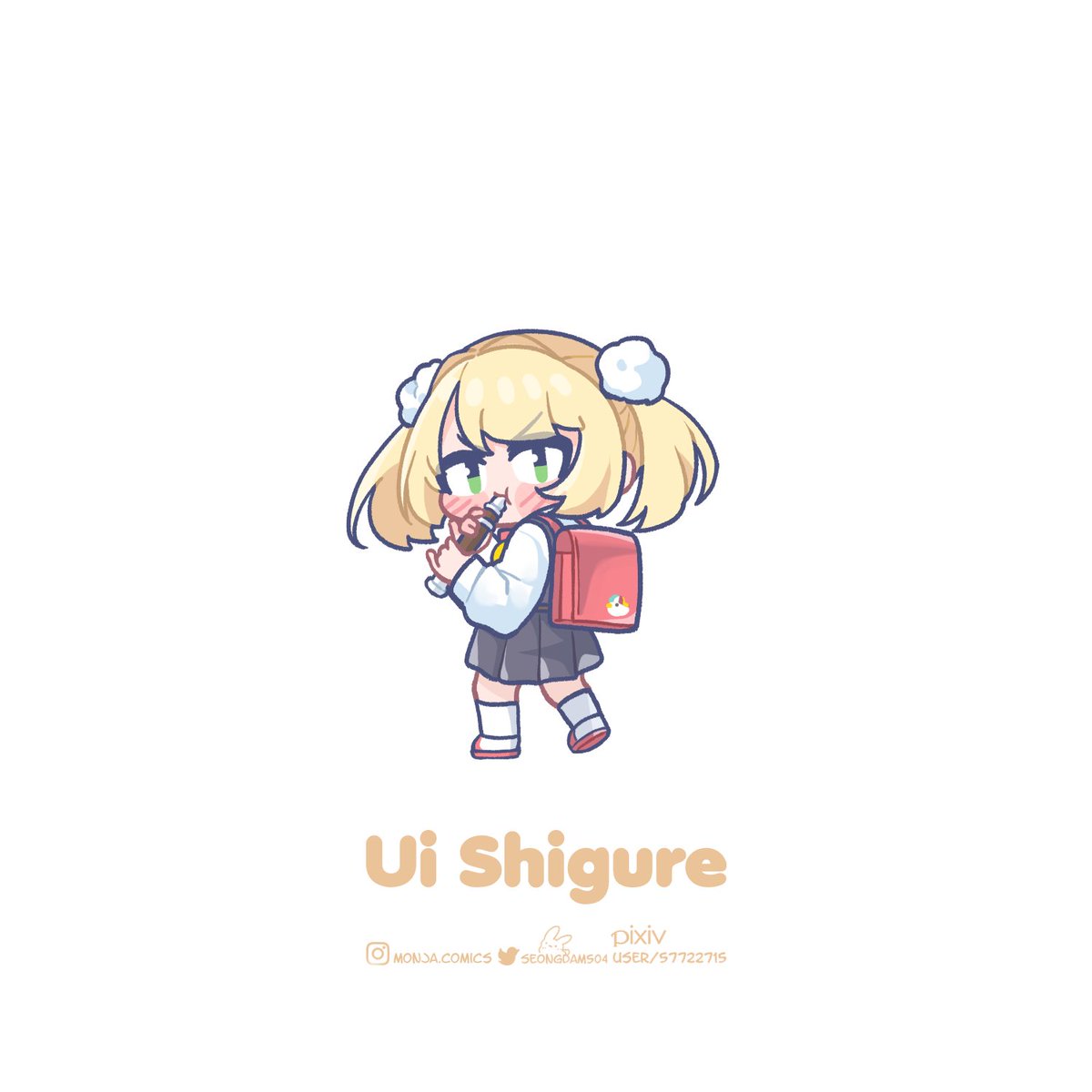 shigure ui (vtuber) 1girl solo looking at viewer blush simple background shirt skirt  illustration images