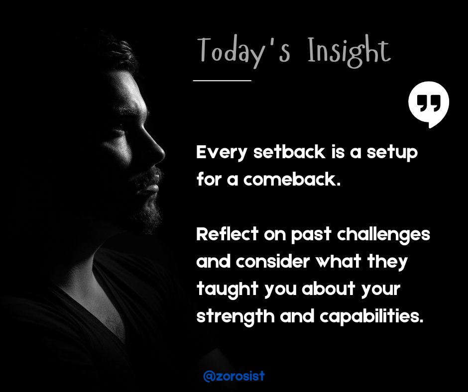 zorosist's tweet photo. 🌟Day 5: Overcoming Setbacks with Resilience🌟
Resilience isn't just about enduring; it's about learning how to come back stronger after a setback.
Today, we'll explore how to transform challenges into opportunities for growth.
#ZorosistInsights #FollowForMoreTips
#StayResilient https://t.co/vbfIiVM5dz