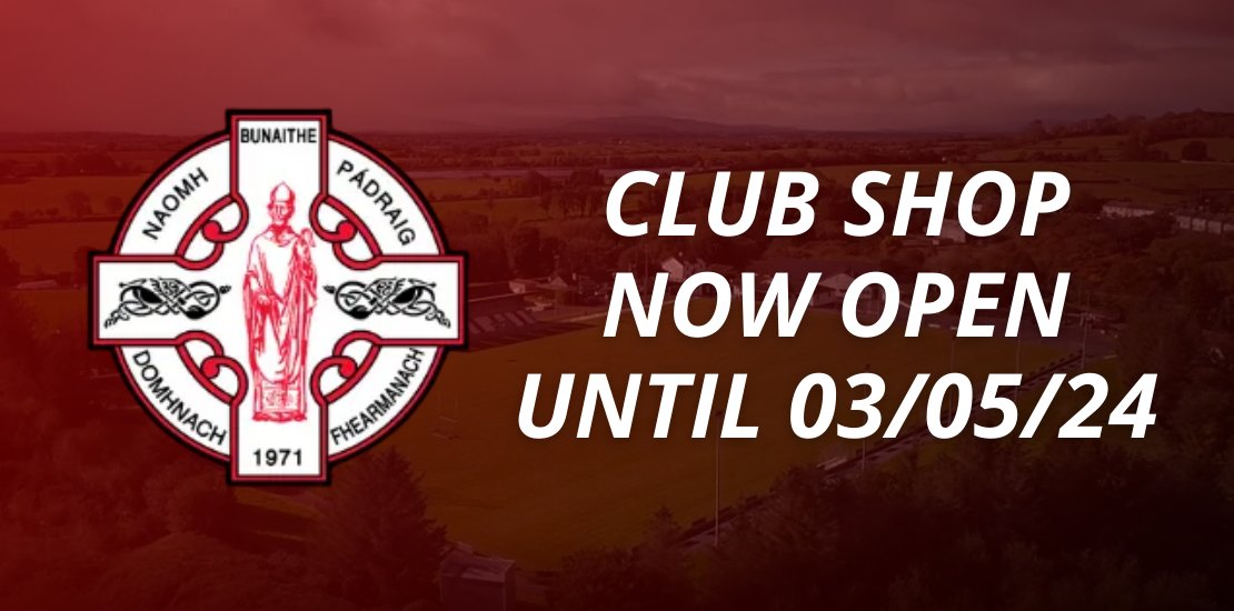 CLUB SHOP NOW OPEN Get all the latest news on the St Patricks Donagh GAA app member.clubspot.app/club/st-patric…