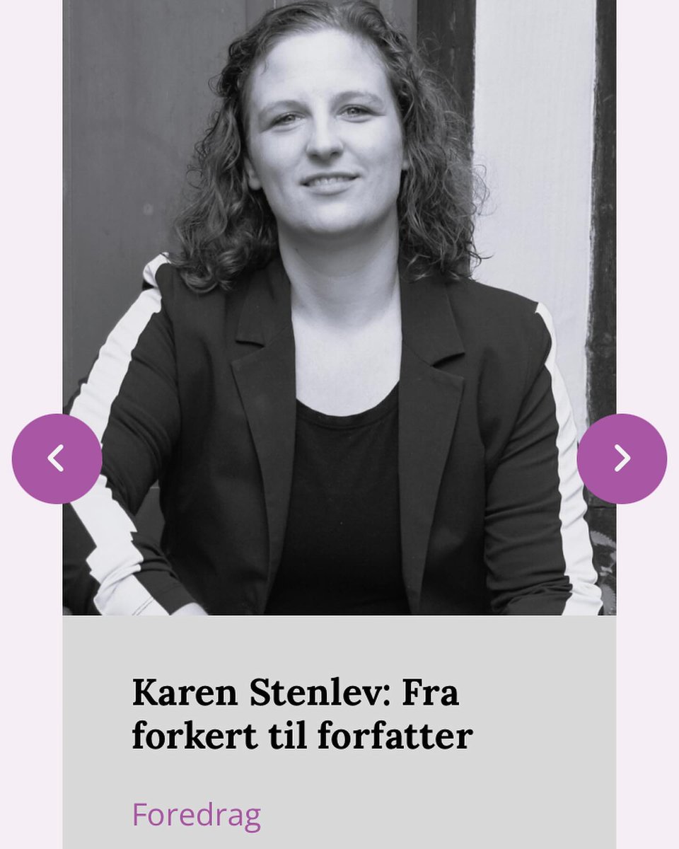 Hør Karen Stenlev kort fortælle levende med udgangspunkt i hendes 2 fantastiske bøger med udgangspunkt i "et liv med store udfordringer". Du kan ikke undgå at blive berørt.
Det er fredag den 13. september. 
(Følg med for program, når vi har det klart)