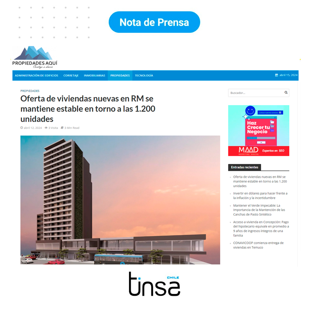Tinsa_Chile's tweet photo. 🏘️ La oferta de viviendas nuevas se mantiene estable alrededor de las 1.200 unidades. Descubre más sobre la situación en tu comuna en el siguiente enlace: https://t.co/jKhdnJJrWk

#MercadoInmobiliario #RegiónMetropolitana #ViviendasNuevas https://t.co/SHDig2jUmF