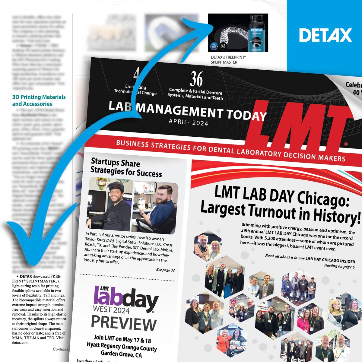 👀Check out: DETAX is featured in the current issue of LMT (Lab Management Today).
📑Want to read the magazine online?
tinyurl.com/228dmw2p

#DETAX #lmtmag #additivemanufacturing #3Dprintmaterials #3D #digitaldentistry