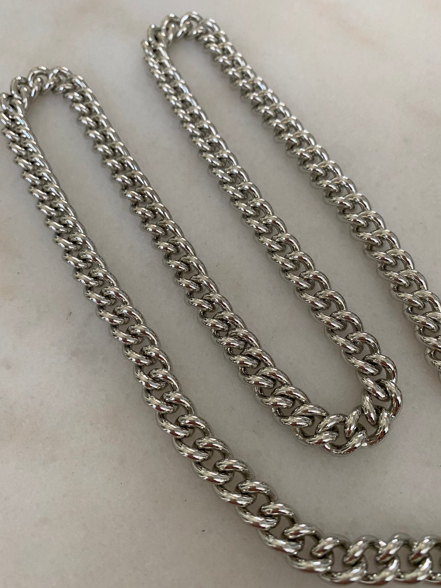 Silver Curb Chain Made in the USA Fashion Curb Iron Chain by the foot, 10.6mm by 8.67mm 1 Foot Length by BySupply tuppu.net/f8d16ff2 #bysupply #Etsy #MediumCurbChain