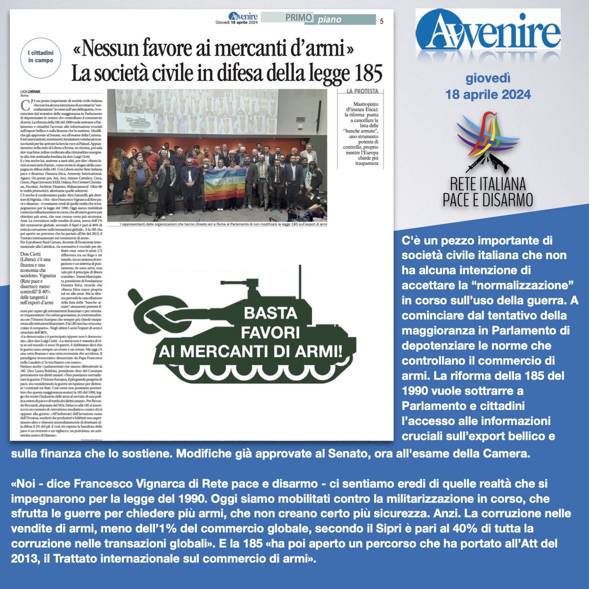 Rete Italiana Pace e Disarmo tweet media