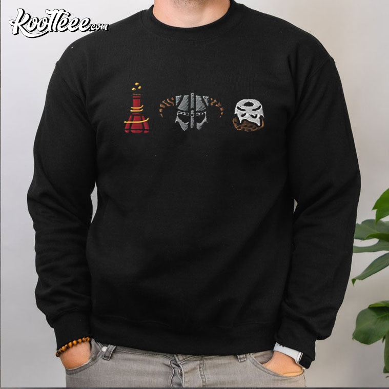 Skyrim Game Symbols Embroidered Sweatshirt #Skyrim #Game #koolteee koolteee.com/product/skyrim…