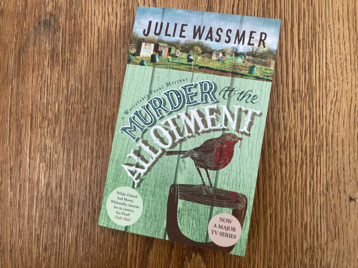 It’s arrived! A surprise review copy of Murder at the Allotment, the 10th in the #WhitstablePearl crime series from the pen of @juliewassmer which has been turned into a cracking TV series starring Kerry Godliman as amateur private eye Pearl Nolan. Settling down for a read…