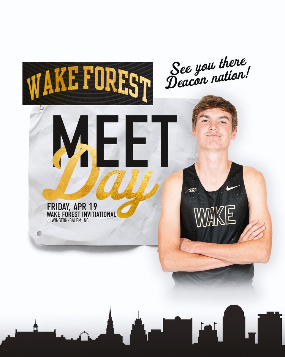 We’ll see you here 𝑫𝒆𝒂𝒄𝒕𝒐𝒘𝒏👊 📍Wake Forest Invitational ⌚️7:30 a.m. 🔗 linktr.ee/waketrackxc #GoDeacs🎩