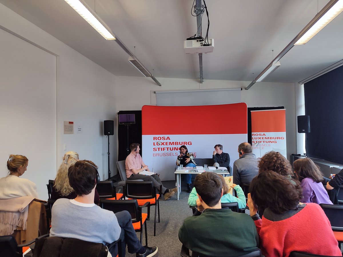 'The gap between rich and poor is widening. This is also due to the fact that we have EU polices putting the interests of capital and big businesses at the forefront!' This week @OezlemADemirel joined us for the launch of our publication 'A Europe of #Capital! by @KennethHaar