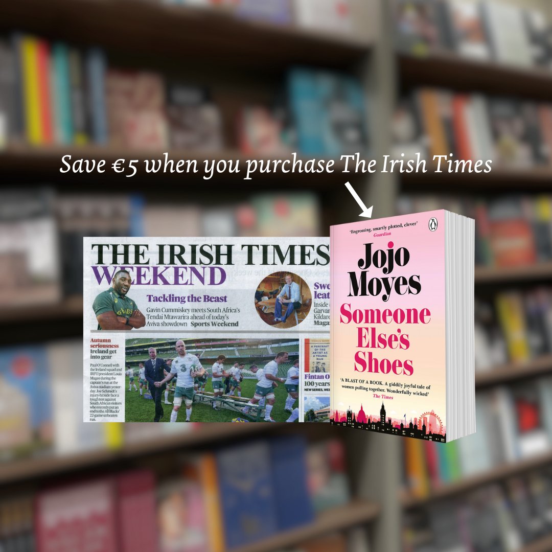 SOMEONE ELSE'S SHOES by @jojomoyes is only €5.99 in your local Eason store when you pick up a copy of @IrishTimesNews

Offer available until 3rd May , while stocks last.

#jojomoyes #reading #books #theirishtimes #news #newspaper #bookrecommendations  

@PenguinIEBooks