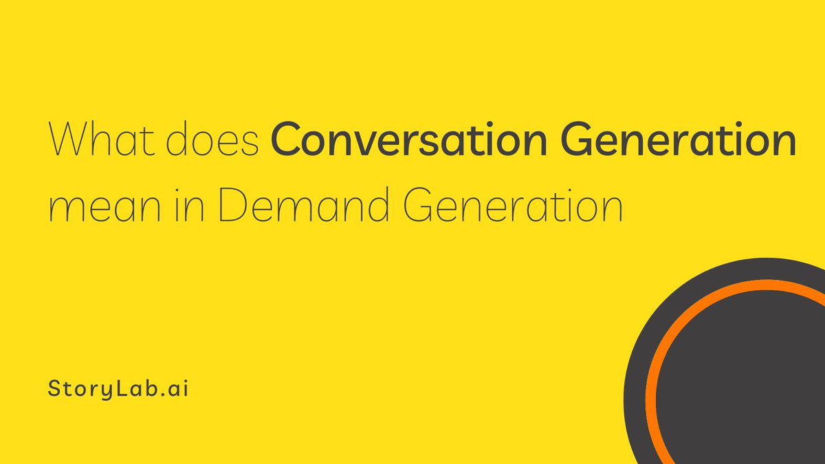 Ever wondered what Conversation Generation means in Demand Generation? 

Our co-founder and CEO, Brian Cohen explains this in this short video.

#demandgeneration #leadgeneration #inboundmarketing #contentmarketing buff.ly/3WIOV7v