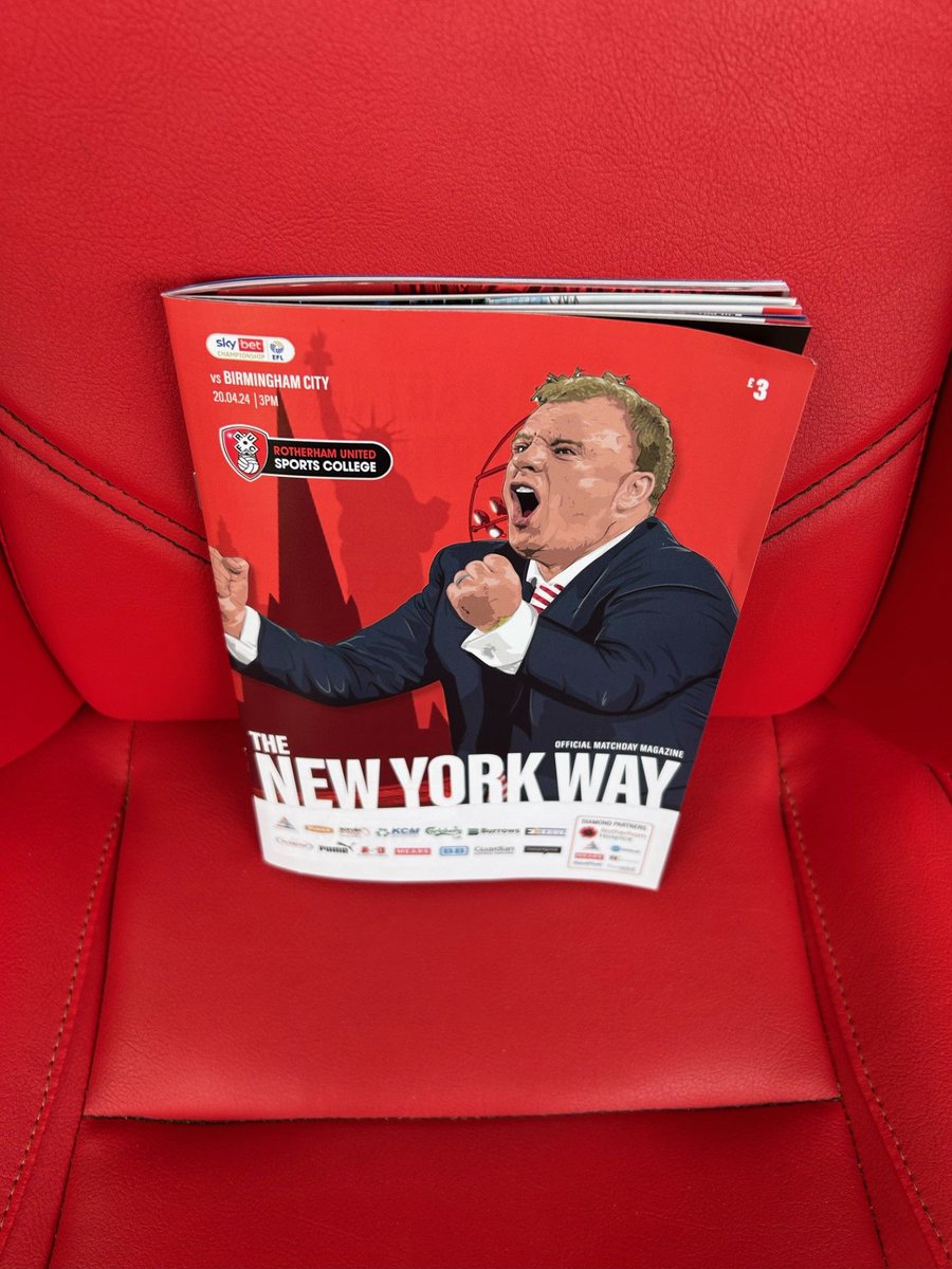 🗽 | We've got you covered, Gaffer! 👊 Grab your copy of the New York Way tomorrow for just £3, with a column from the man himself inside. 💭 A huge thank you to @DrawingMillers for once again providing us with the illustration. 👏 #rufc | #ForeverTogetherForeverProud