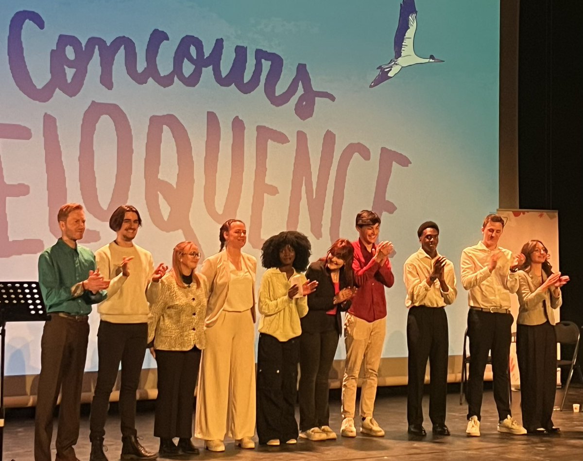 Belle réussite de la finale du concours d’éloquence de @univ_lyon2 ! Humour, poésie, émotions et voyages... c’était un grand plaisir de présider le jury. Bravo à toutes et tous 👏