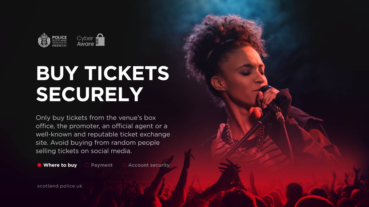 Random person on social media selling tickets to a sold-out festival or concert 🤔... They'll only accept payment via bank transfer 🤨... It could be a Ticket Fraud scam ⚠️ For more info, visit: orlo.uk/BOWK8