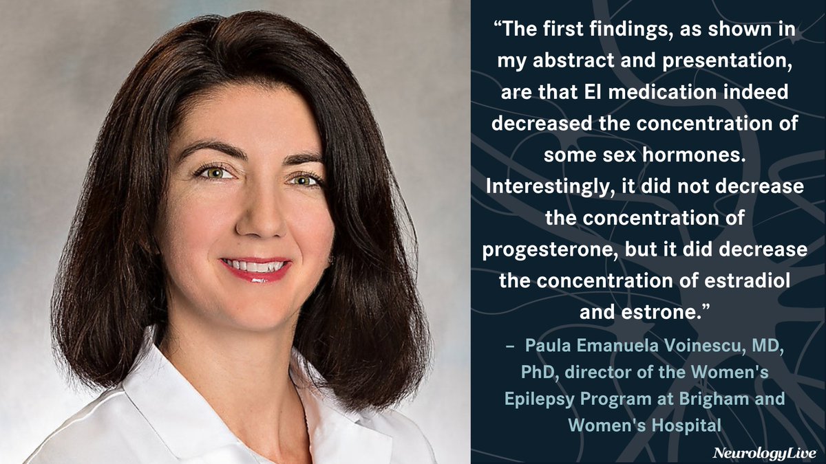 Paula Emanuela Voinescu, MD, PhD, of @BrighamWomens, talked about the influence of sex hormones on maternal outcomes in pregnant women with #epilepsy treated with antiseizure medication. 🤰💊 #AANAM @AANmember 🗣️🎙️neurologylive.com/view/impact-an…