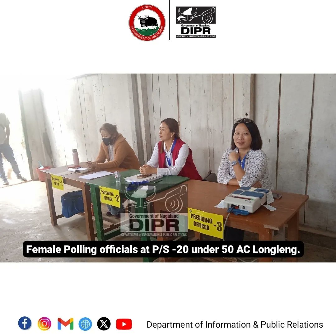 Female Polling personnel performing their duties during the 18th Lok Sabha election, 2024 from various districts.