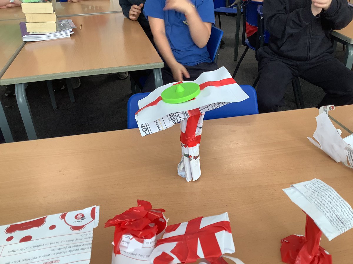 For our DT WOW activity we had a challenge to make a table from paper. It had to be strong enough to hold a glue stick. Whose do you think was the most stable? #ThattoPrim_DT