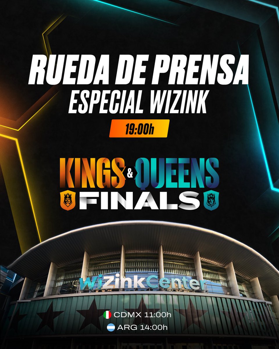 🔥 Calentamos motores para las finales de Kings & Queens. ✨ Rueda de prensa Especial WiZink a las 19h 🇪🇸, no te la pierdas.