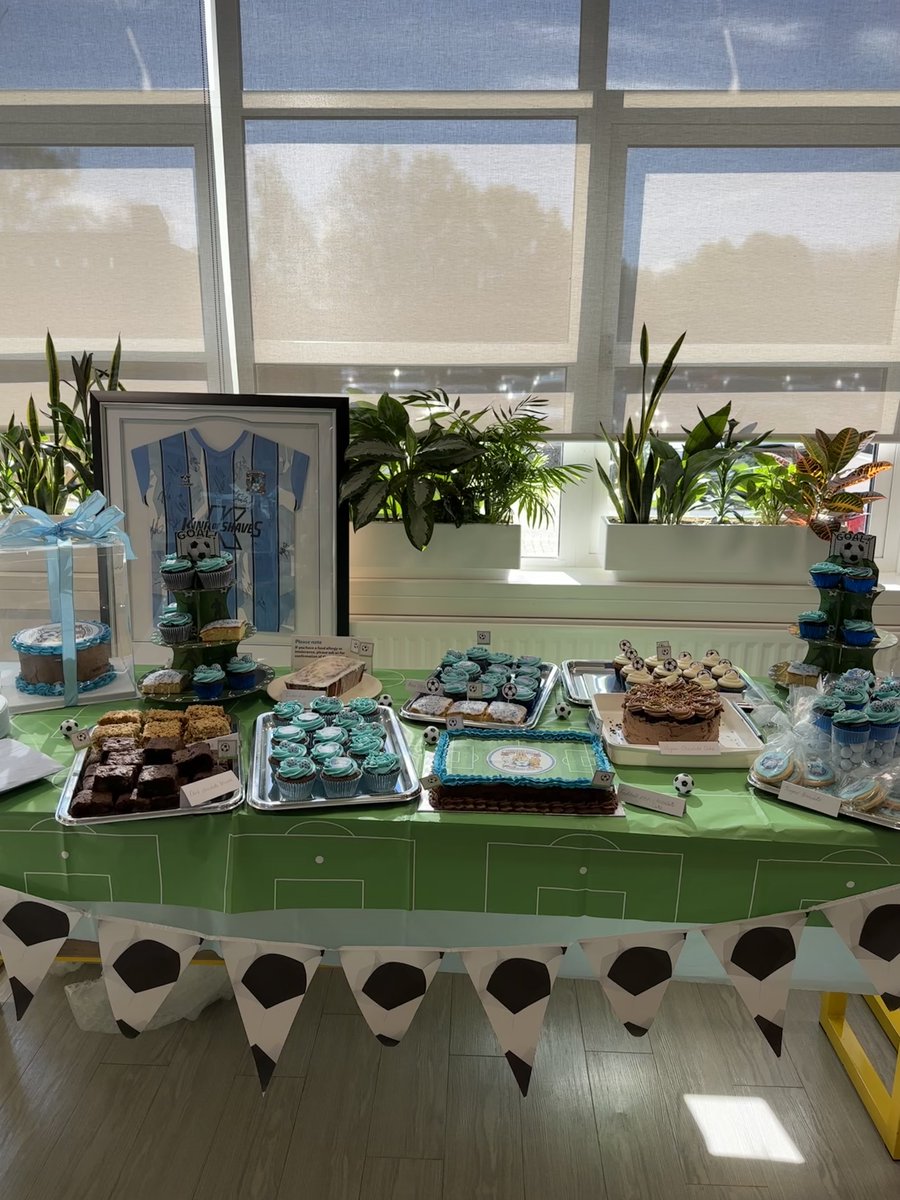 They’re off to Wembley!⚽ We held a sky blue themed day at head office to wish @Coventry_City the very best of luck this weekend. We had delicious treats, raffles to win a big cake and a signed Coventry City shirt! All proceeds will go to charity. 🧁 #AllTogetherBetter