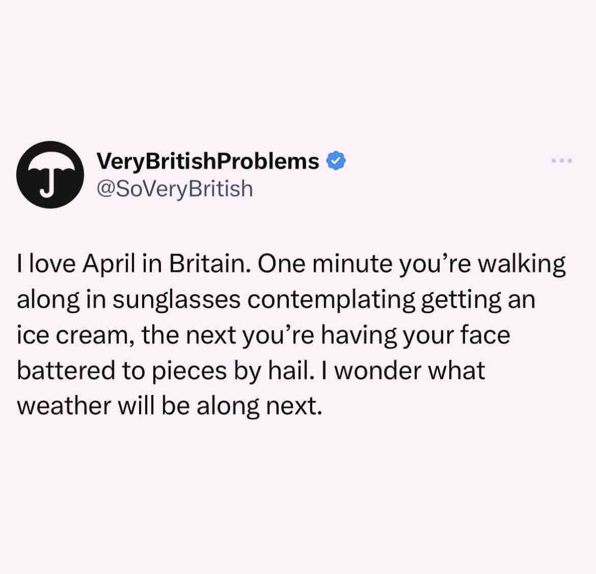 ThePantiles's tweet image. True story! 🤣

#fridayfunny #britishweather #stormhour