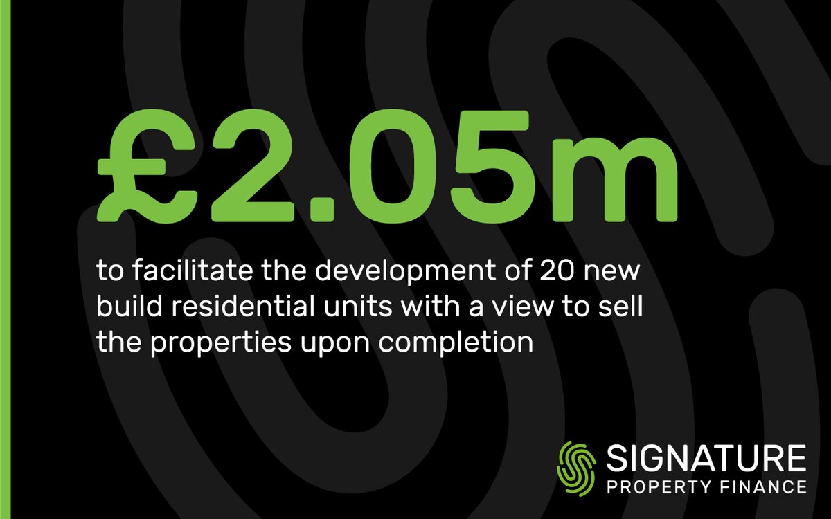 Here is a deal we did for a developer for a loan worth over 2M to facilitate the #development of 20 new build residential units with a view to sell the properties - signaturepropertyfinance.co.uk