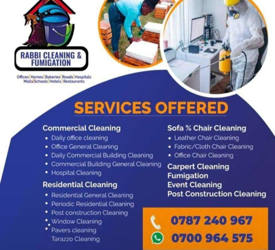 We offer the beat cleaning and fumigation services in the country, you can contact us for any services