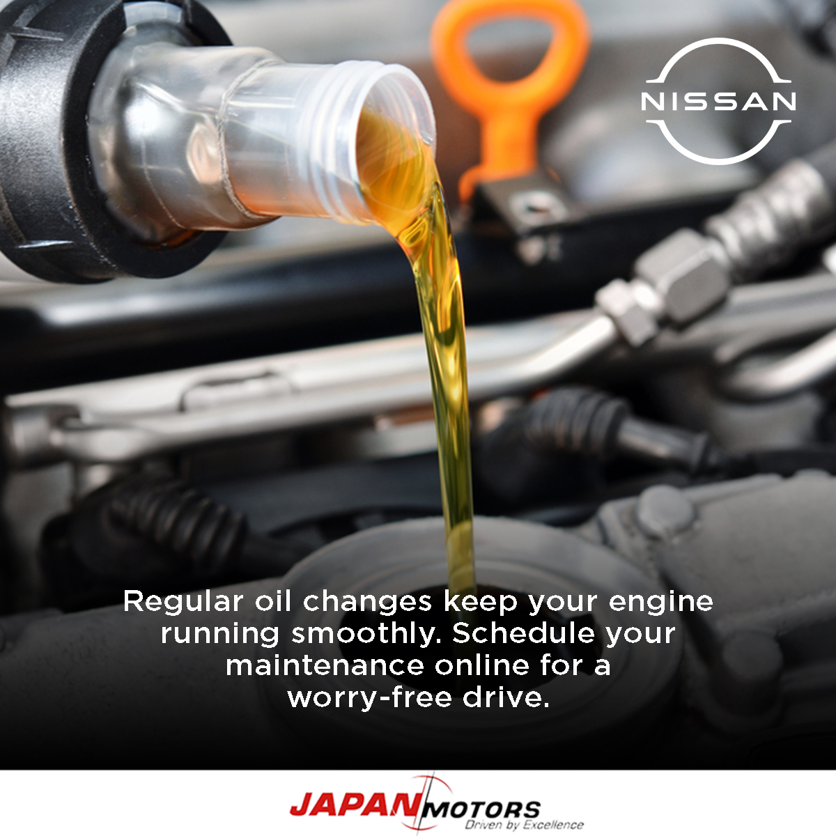 Extend the life of your vehicle with regular oil changes to keep your engine running smoothly. Schedule your maintenance online for a worry-free drive.👌 Book a service: nissanghana.com/en/nissan-owne… or call our hotline📞:0244338393 #NissanService #NissanAftersales #NissanMaintenance