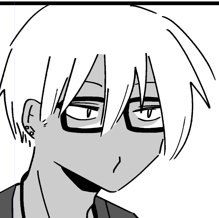おまけ漫画を仕上げている 